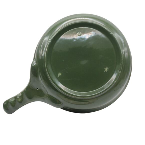 Red Wing Pottery Covered Casserole & Lid Normandy Serving Dish Forest Green MCM - Picture 5 of 6